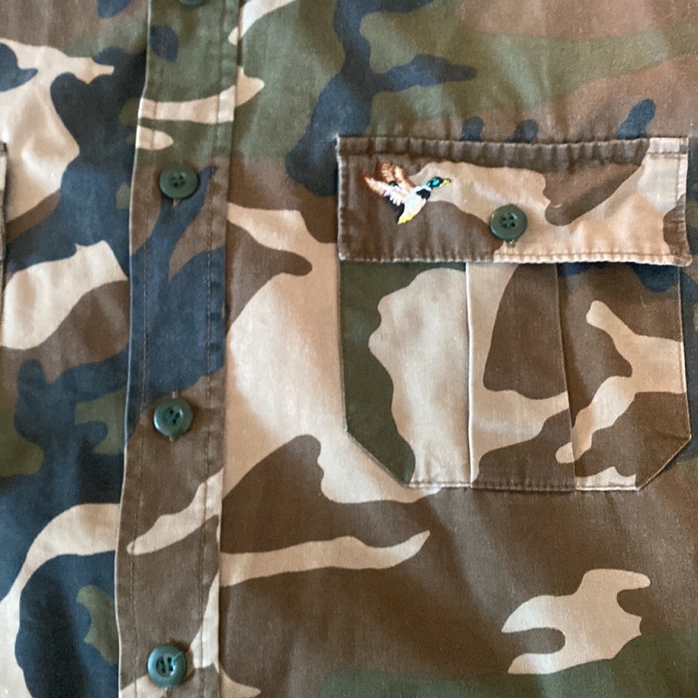 Vintage Winchester 90s Men’s XL Camouflage Button Up Long Sleeve Hunting Shirt - Picture 3 of 8